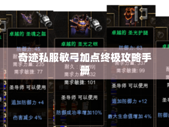奇迹私服敏弓加点终极攻略手册