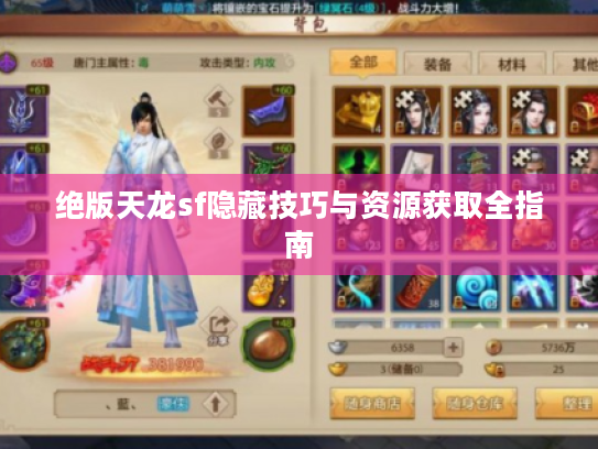 绝版天龙sf隐藏技巧与资源获取全指南