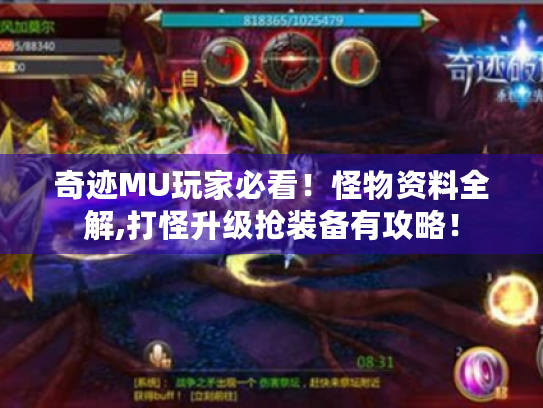 奇迹MU玩家必看!怪物资料全解,打怪升级抢装备有攻略! 奇迹MU玩家必看!怪物资料全解,打怪升级抢装备有攻略!