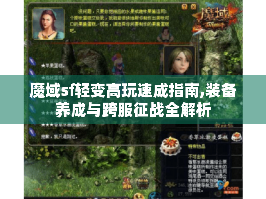 魔域sf轻变高玩速成指南,装备养成与跨服征战全解析
