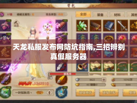 天龙私服发布网防坑指南,三招辨别真假服务器