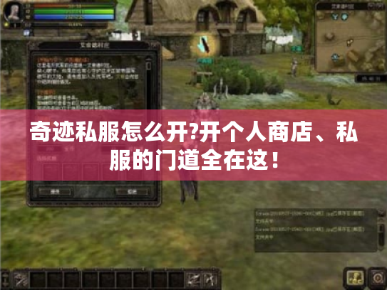 奇迹私服怎么开?开个人商店、私服的门道全在这！