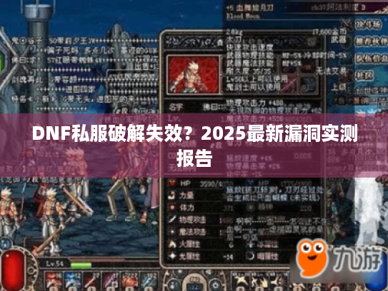 DNF私服破解失效？2025最新漏洞实测报告