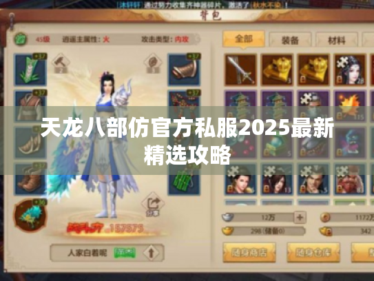 天龙八部仿官方私服2025最新精选攻略