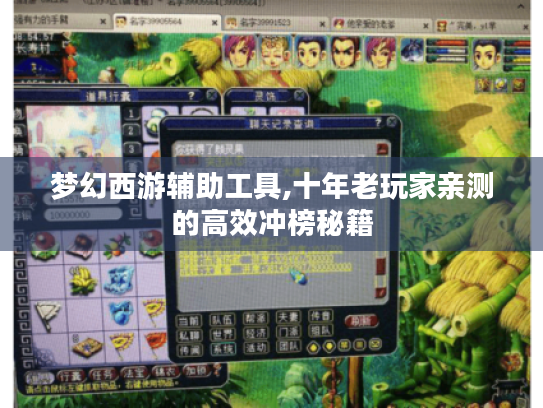 梦幻西游辅助工具,十年老玩家亲测的高效冲榜秘籍