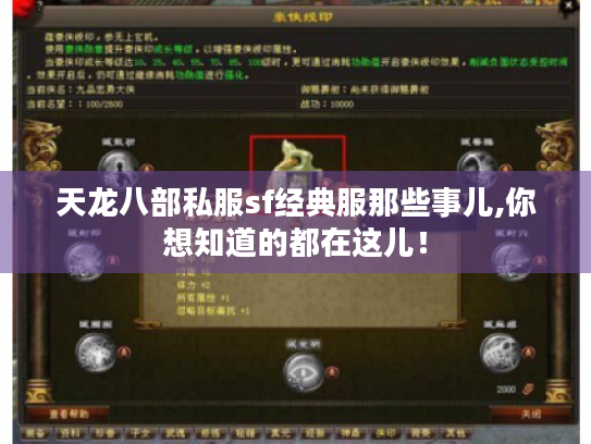 天龙八部私服sf经典服那些事儿,你想知道的都在这儿！