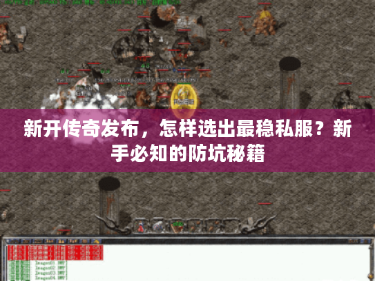 新开传奇发布，怎样选出最稳私服？新手必知的防坑秘籍