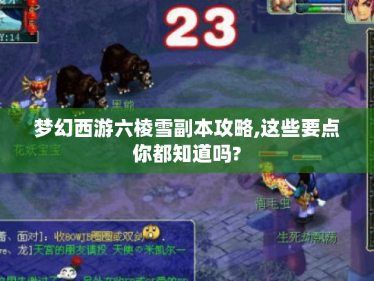 梦幻西游六棱雪副本攻略,这些要点你都知道吗?