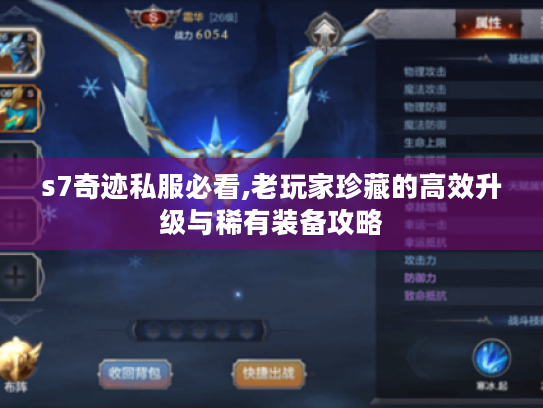 s7奇迹私服必看,老玩家珍藏的高效升级与稀有装备攻略 s7奇迹私服必看,老玩家珍藏的高效升级与稀有装备攻略