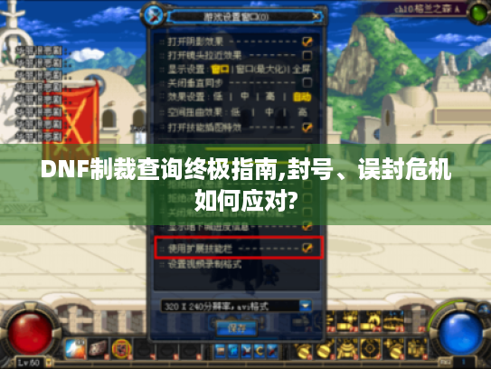 DNF制裁查询终极指南,封号、误封危机如何应对?