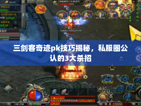 三剑客奇迹pk技巧揭秘，私服圈公认的3大杀招