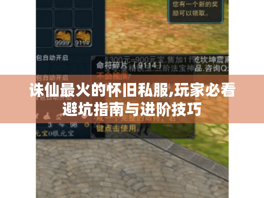 诛仙最火的怀旧私服,玩家必看避坑指南与进阶技巧