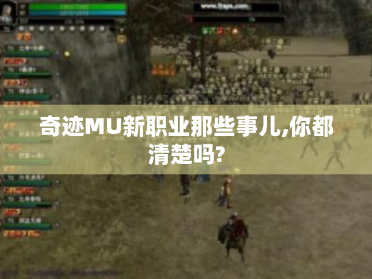 奇迹MU新职业那些事儿,你都清楚吗?