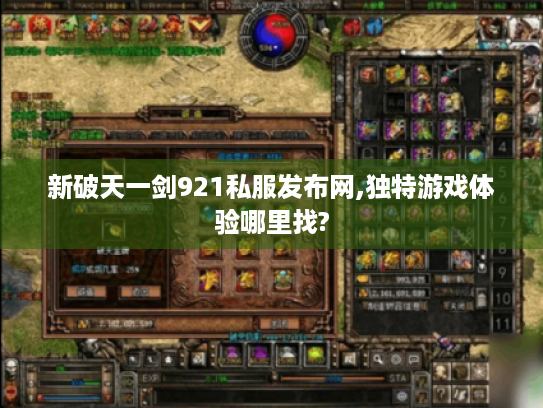 新破天一剑921私服发布网,独特游戏体验哪里找?
