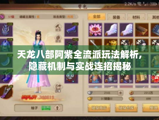 天龙八部阿紫全流派玩法解析,隐藏机制与实战连招揭秘