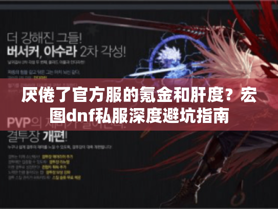 厌倦了官方服的氪金和肝度？宏图dnf私服深度避坑指南
