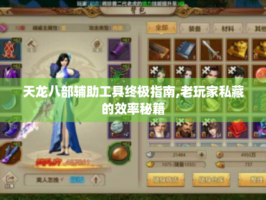 天龙八部辅助工具终极指南,老玩家私藏的效率秘籍