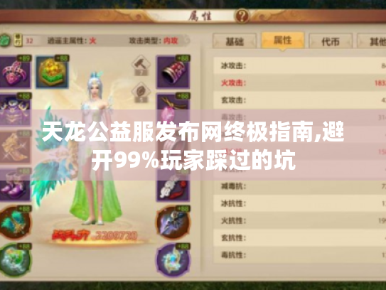 天龙公益服发布网终极指南,避开99%玩家踩过的坑