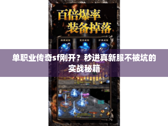 单职业传奇sf刚开？秒进真新服不被坑的实战秘籍