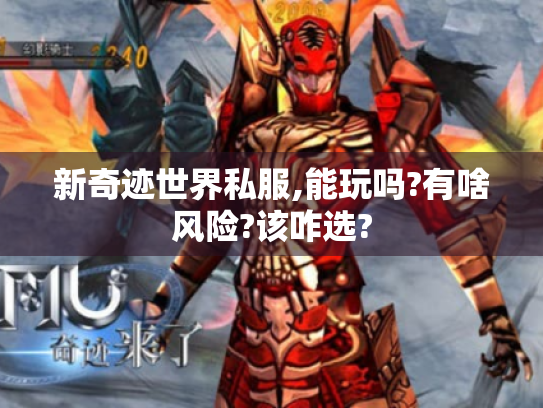 新奇迹世界私服,能玩吗?有啥风险?该咋选?