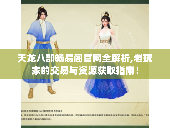 天龙八部畅易阁官网全解析,老玩家的交易与资源获取指南！
