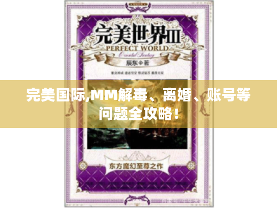 完美国际,MM解毒、离婚、账号等问题全攻略！