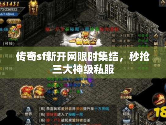 传奇sf新开网限时集结，秒抢三大神级私服