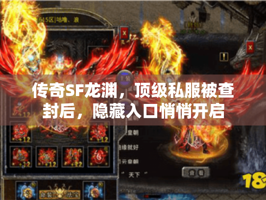 传奇SF龙渊，顶级私服被查封后，隐藏入口悄悄开启