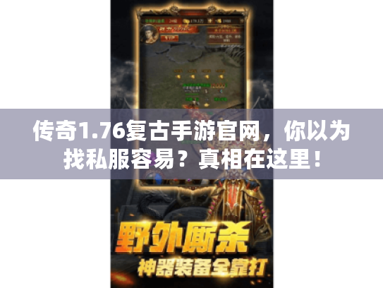 传奇1.76复古手游官网，你以为找私服容易？真相在这里！