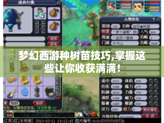 梦幻西游种树苗技巧,掌握这些让你收获满满！