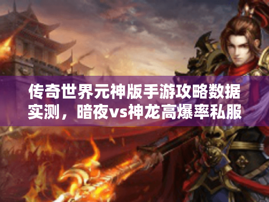 传奇世界元神版手游攻略数据实测，暗夜vs神龙高爆率私服深度对比