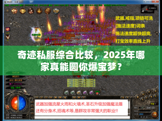 奇迹私服综合比较，2025年哪家真能圆你爆宝梦？
