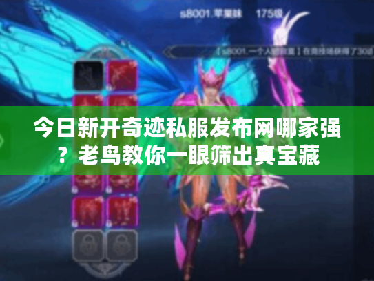 今日新开奇迹私服发布网哪家强？老鸟教你一眼筛出真宝藏