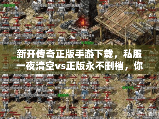 新开传奇正版手游下载,私服一夜清空vs正版永不删档,你的选择是? 新开传奇正版手游下载,私服一夜清空vs正版永不删档,你的选择是?