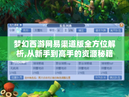 梦幻西游网易渠道版全方位解析,从新手到高手的资源秘籍 梦幻西游网易渠道版全方位解析,从新手到高手的资源秘籍