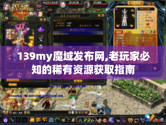139my魔域发布网,老玩家必知的稀有资源获取指南