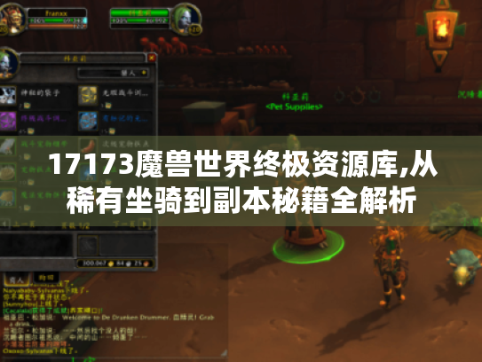 17173魔兽世界终极资源库,从稀有坐骑到副本秘籍全解析 17173魔兽世界终极资源库,从稀有坐骑到副本秘籍全解析