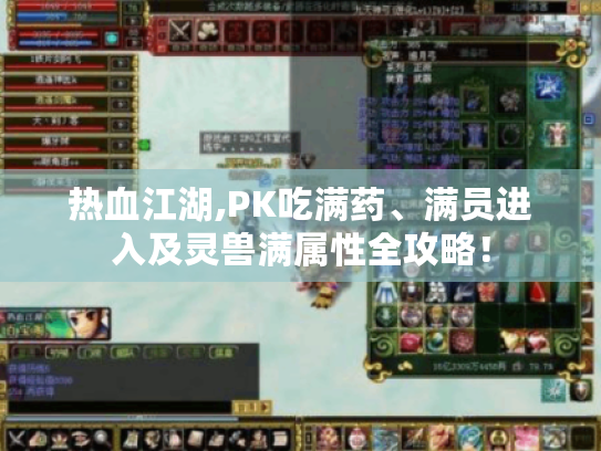 热血江湖,PK吃满药、满员进入及灵兽满属性全攻略！
