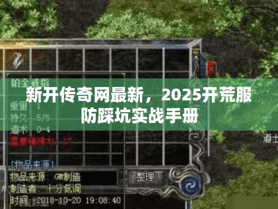 新开传奇网最新,2025开荒服防踩坑实战手册 新开传奇网最新,2025开荒服防踩坑实战手册