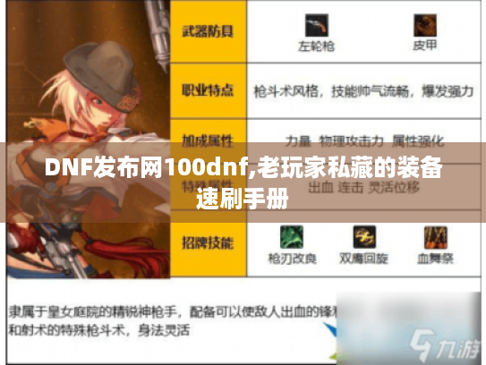 DNF发布网100dnf,老玩家私藏的装备速刷手册