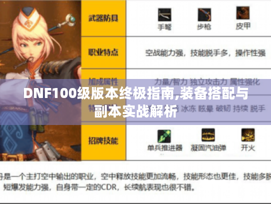 DNF100级版本终极指南,装备搭配与副本实战解析