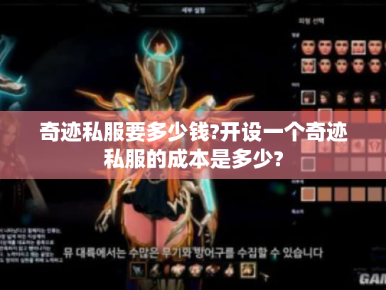 奇迹私服要多少钱?开设一个奇迹私服的成本是多少? 奇迹私服要多少钱?开设一个奇迹私服的成本是多少?