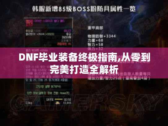 DNF毕业装备终极指南,从零到完美打造全解析