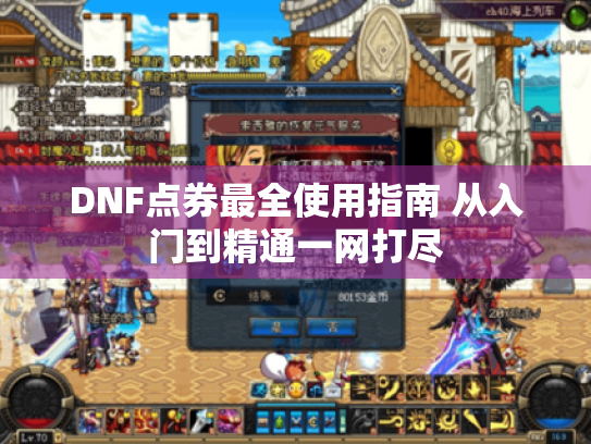 DNF点券最全使用指南 从入门到精通一网打尽