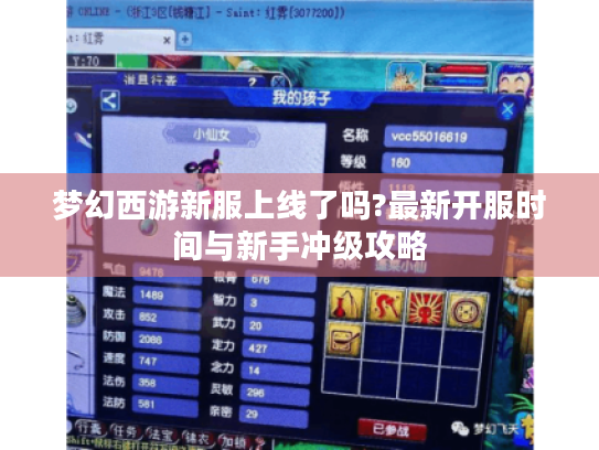梦幻西游新服上线了吗?最新开服时间与新手冲级攻略