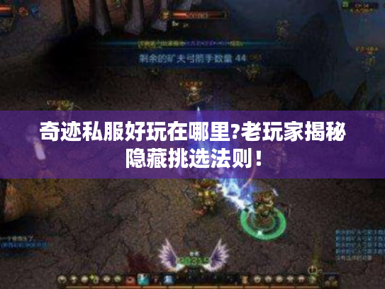 奇迹私服好玩在哪里?老玩家揭秘隐藏挑选法则！