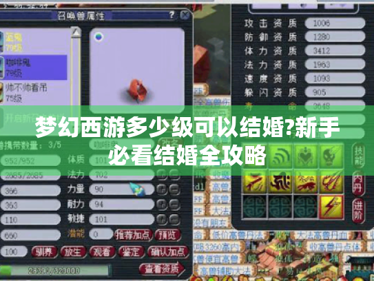 梦幻西游多少级可以结婚?新手必看结婚全攻略