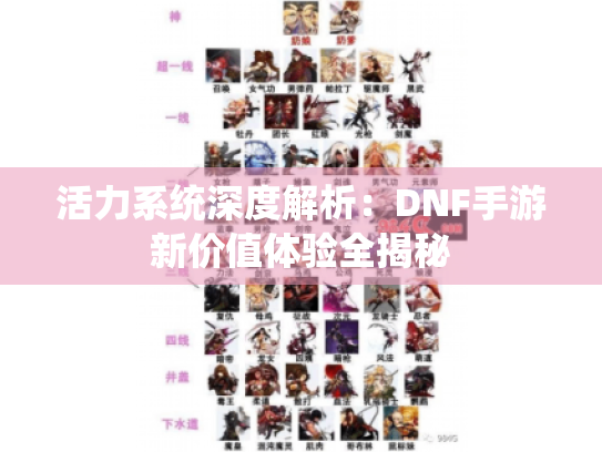 活力系统深度解析：DNF手游新价值体验全揭秘