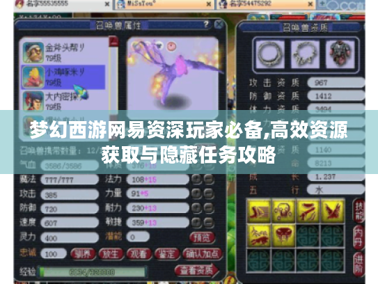 梦幻西游网易资深玩家必备,高效资源获取与隐藏任务攻略 梦幻西游网易资深玩家必备,高效资源获取与隐藏任务攻略