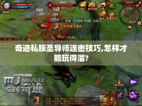 奇迹私服圣导师连击技巧,怎样才能玩得溜?